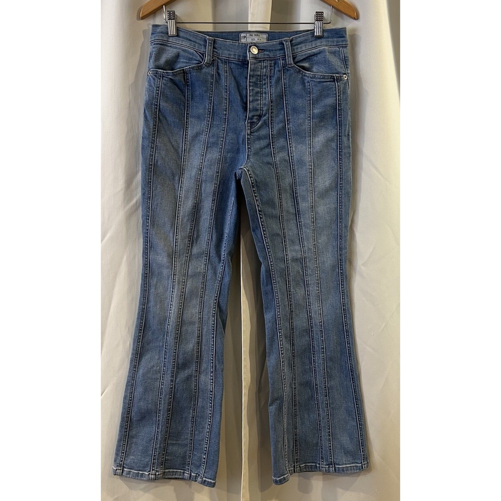 Blue Women's Panel-Detail Jeans